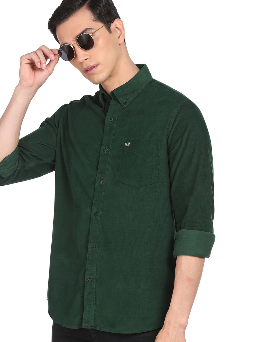 Buy Arrow Sports Button Down Collar Corduroy Shirt - NNNOW.com