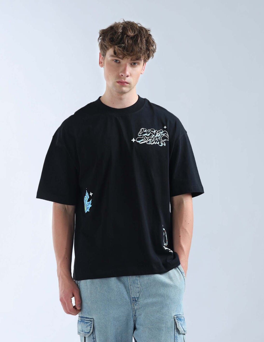 Buy Flying Machine Graphic Printed Oversized Fit T-Shirt - NNNOW.com