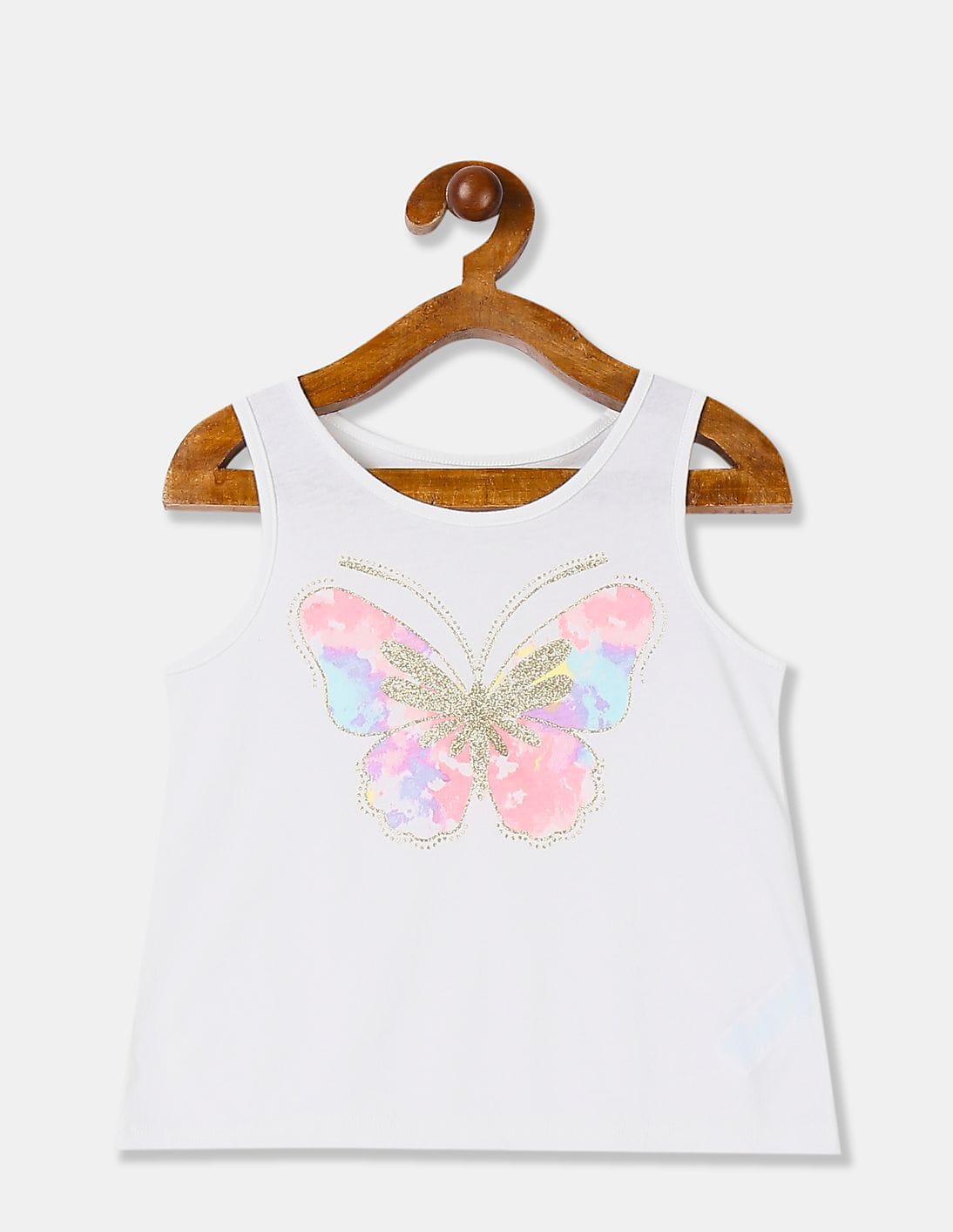 Buy The Children's Place Toddler Girl White Glittery Butterfly Print