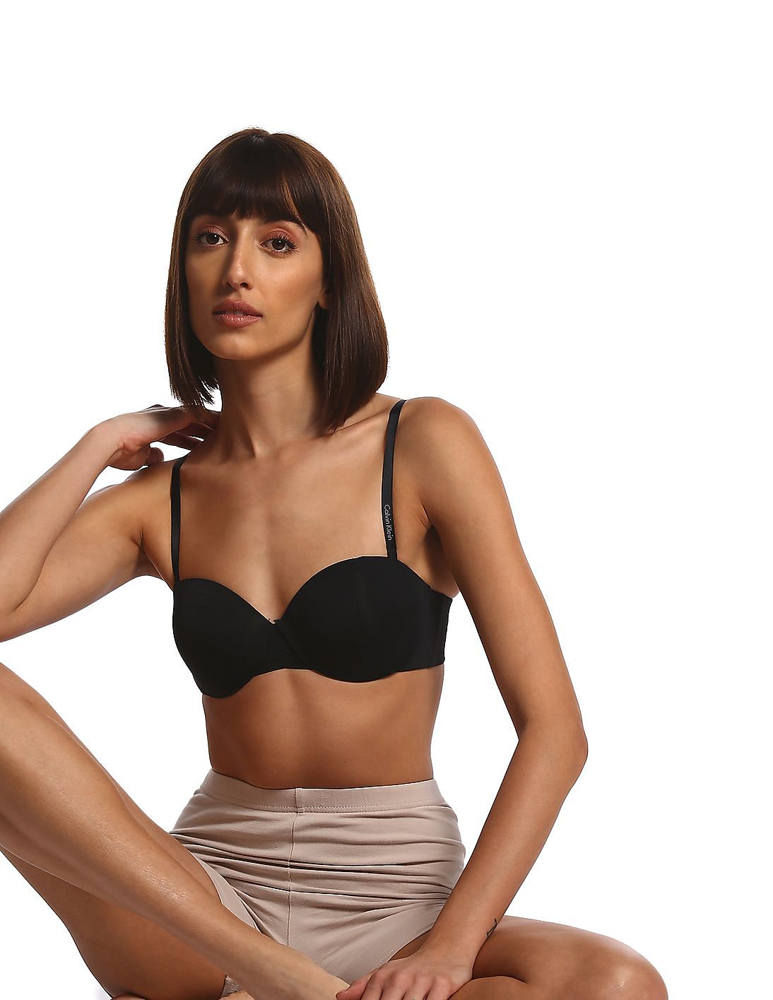 Buy Calvin Klein Underwear Women Black Adjustable Strap Solid