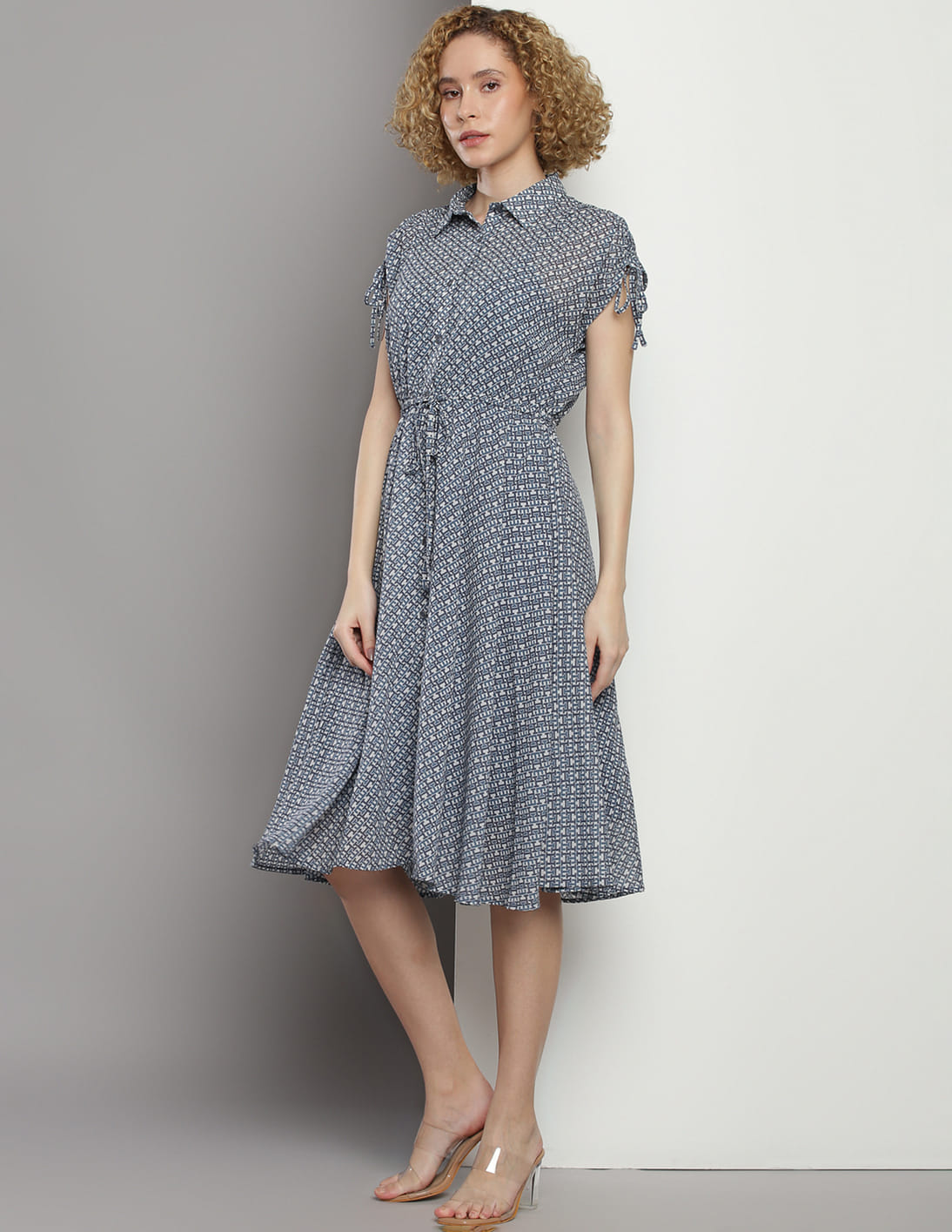 sachin and babi light blue dress Self-Portrait | Dresses | Selfportrait Corded Lace Trimmedcutout Pleated  Chiffon Midi Dress Size 8us main image 1