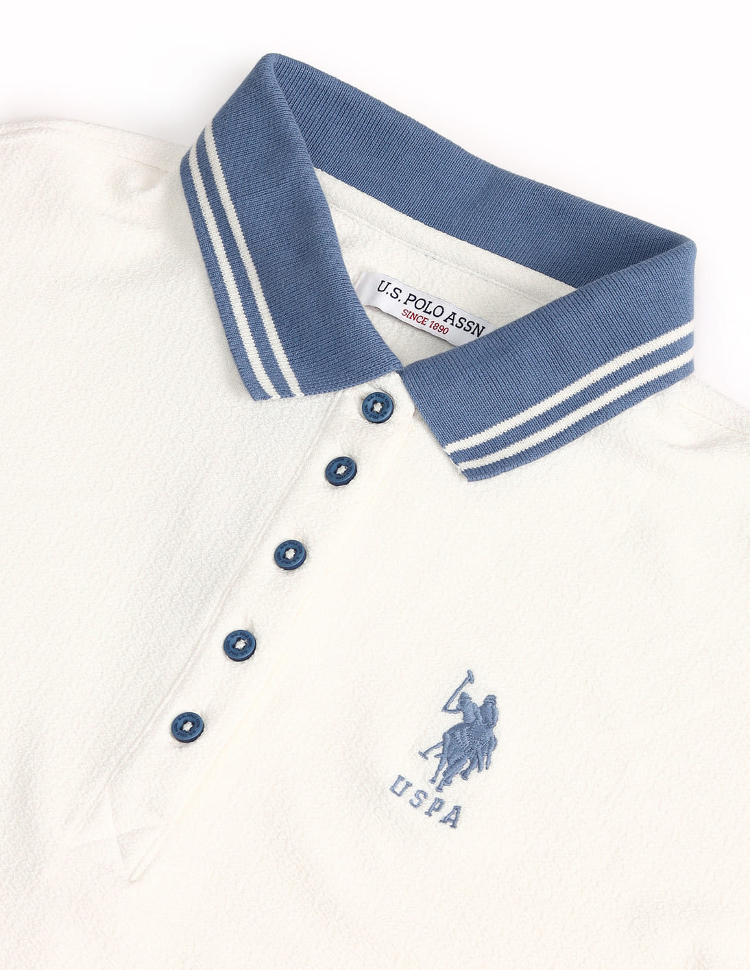 Buy U.S. Polo Assn. Women Oversized Textured Knit Polo Shirt