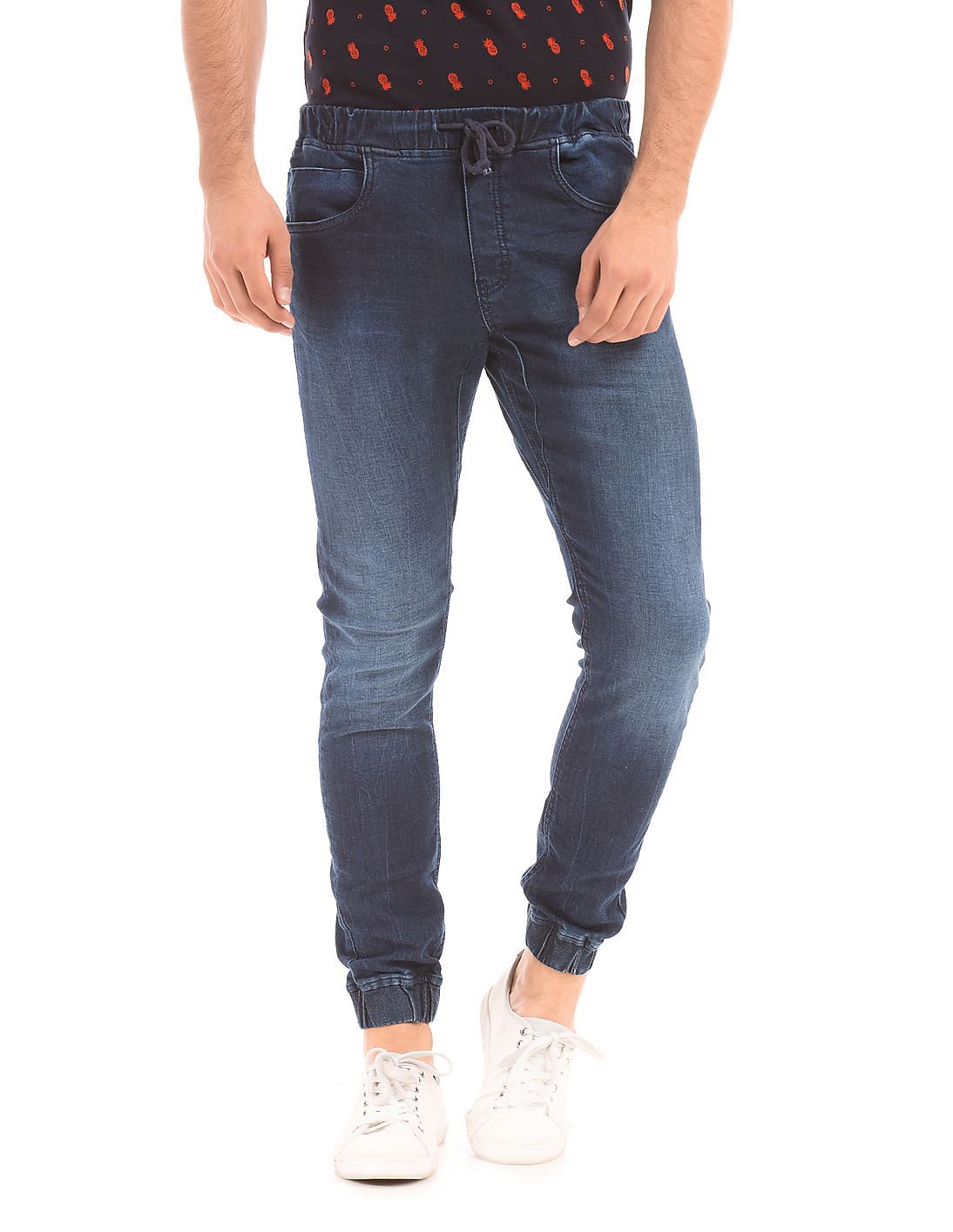 Buy Izod Men Skinny Fit Stone Wash Jogger Jeans - NNNOW.com