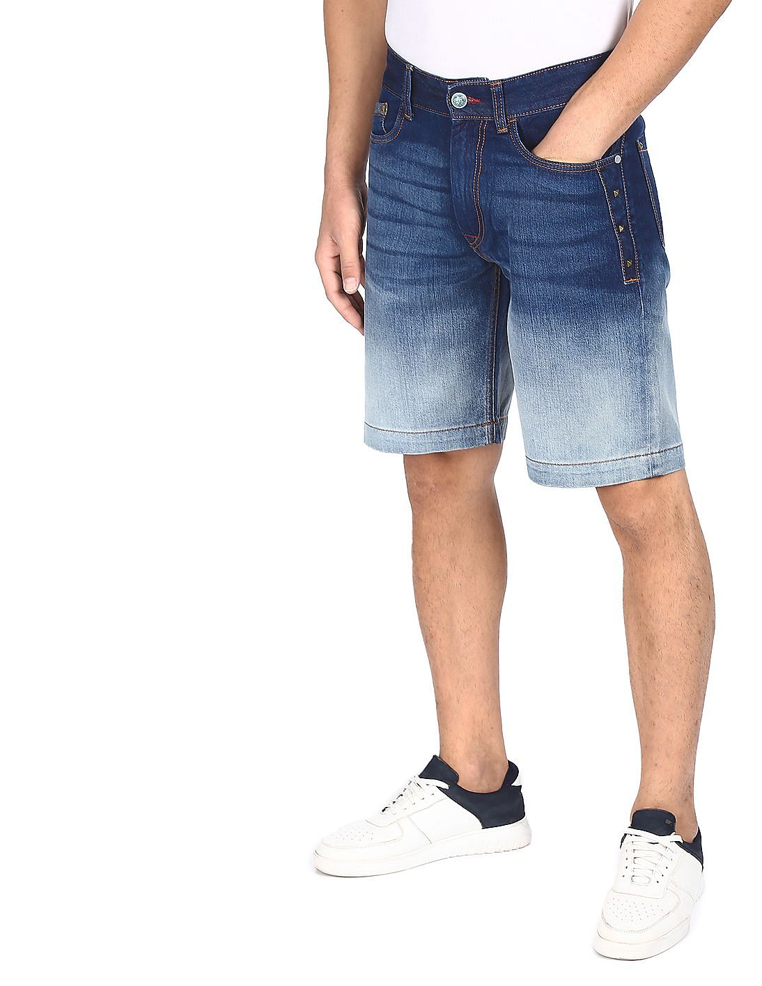 Retro Mens Loose Fit Denim Shorts Trousers Jean Hip Hop Wide Leg Pants Plus  Size  eBay