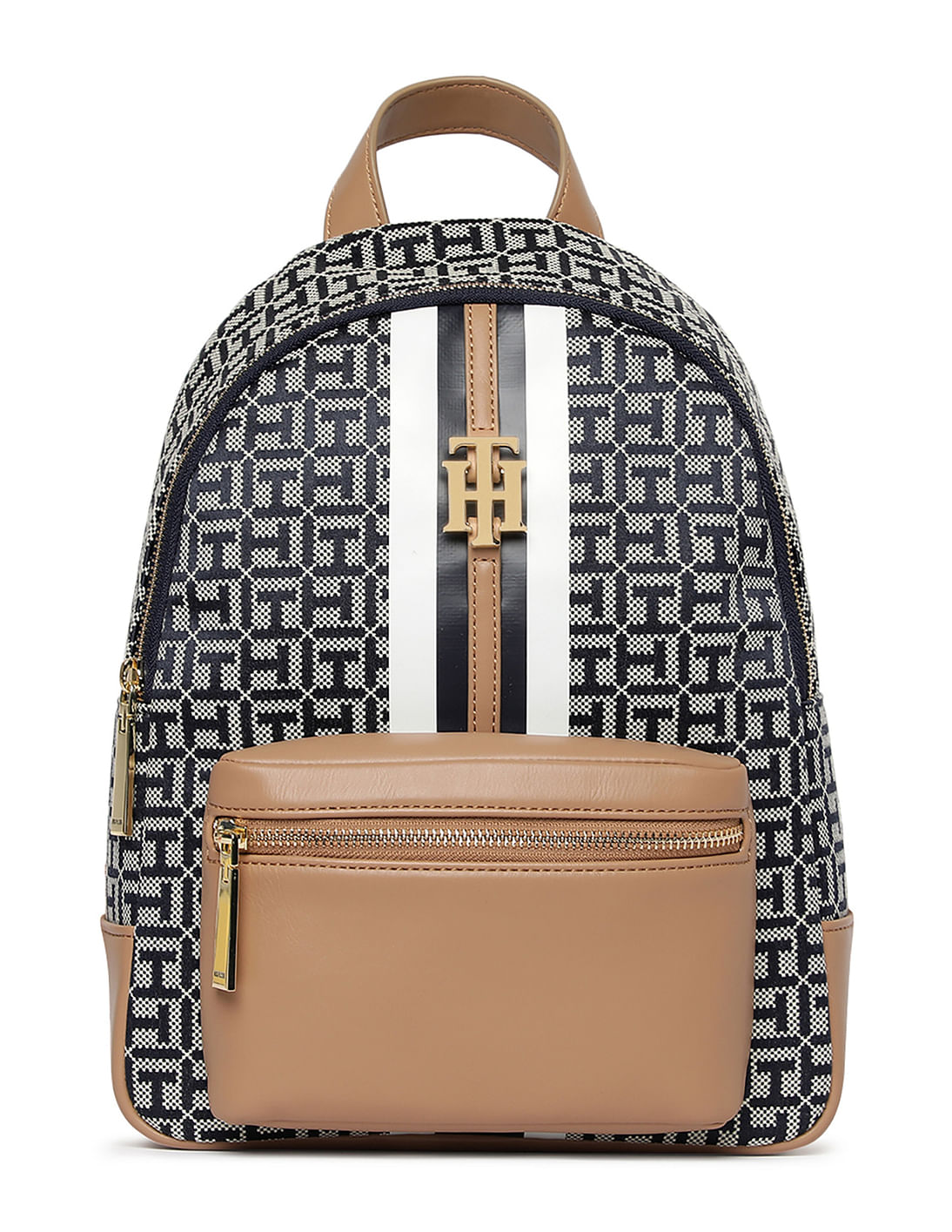 Buy Tommy Hilfiger Men Black Monogram Embossed Laptop Backpack - NNNOW.com