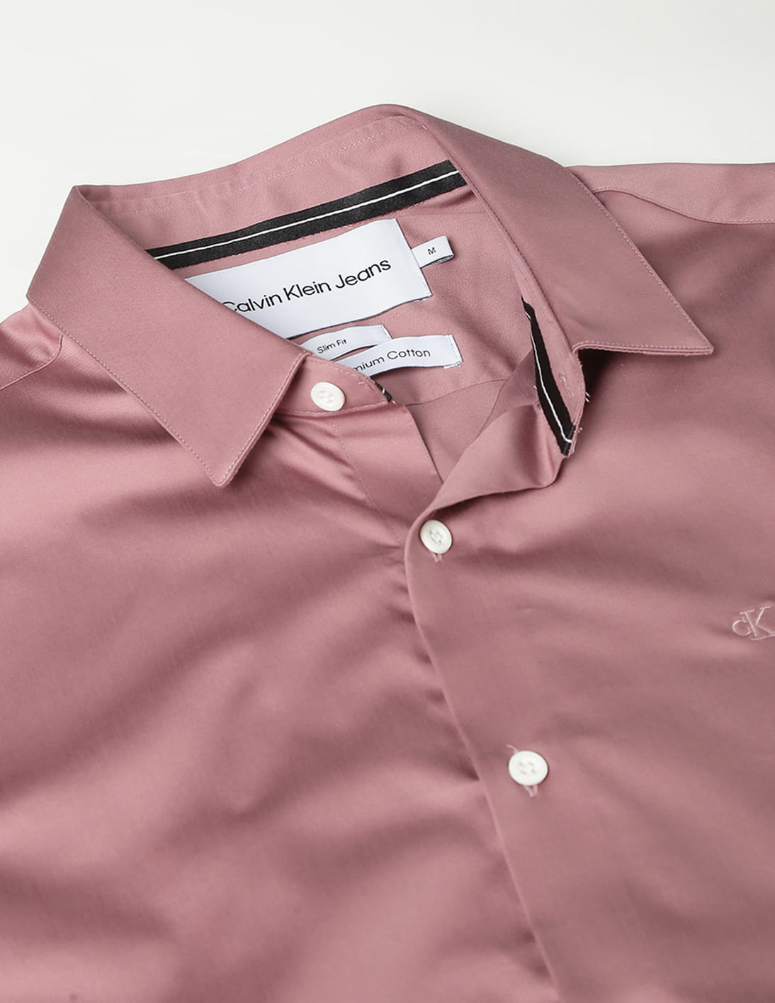 Buy Calvin Klein Cotton Stretch Satin Shirt - NNNOW.com
