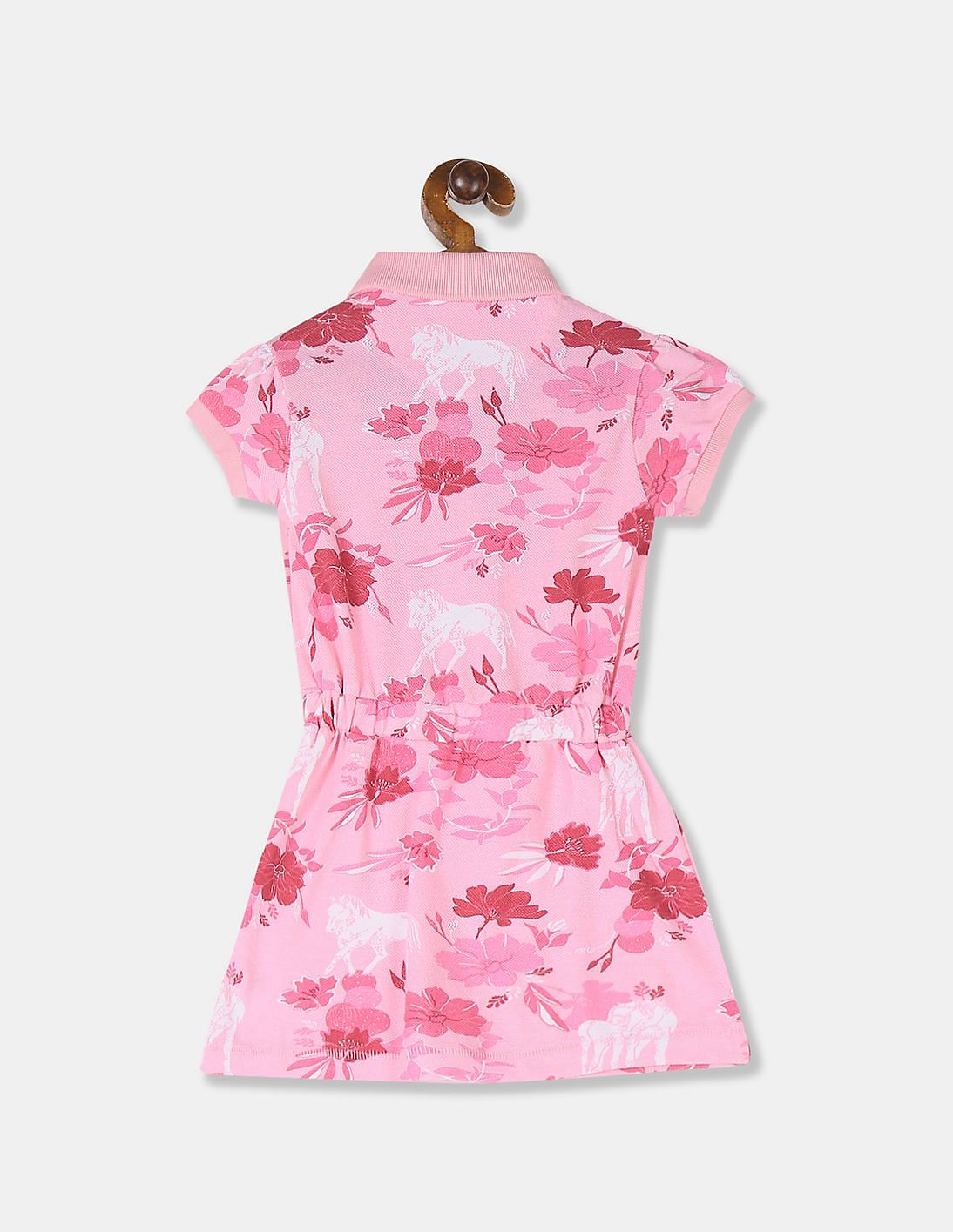 girls pink polo dress