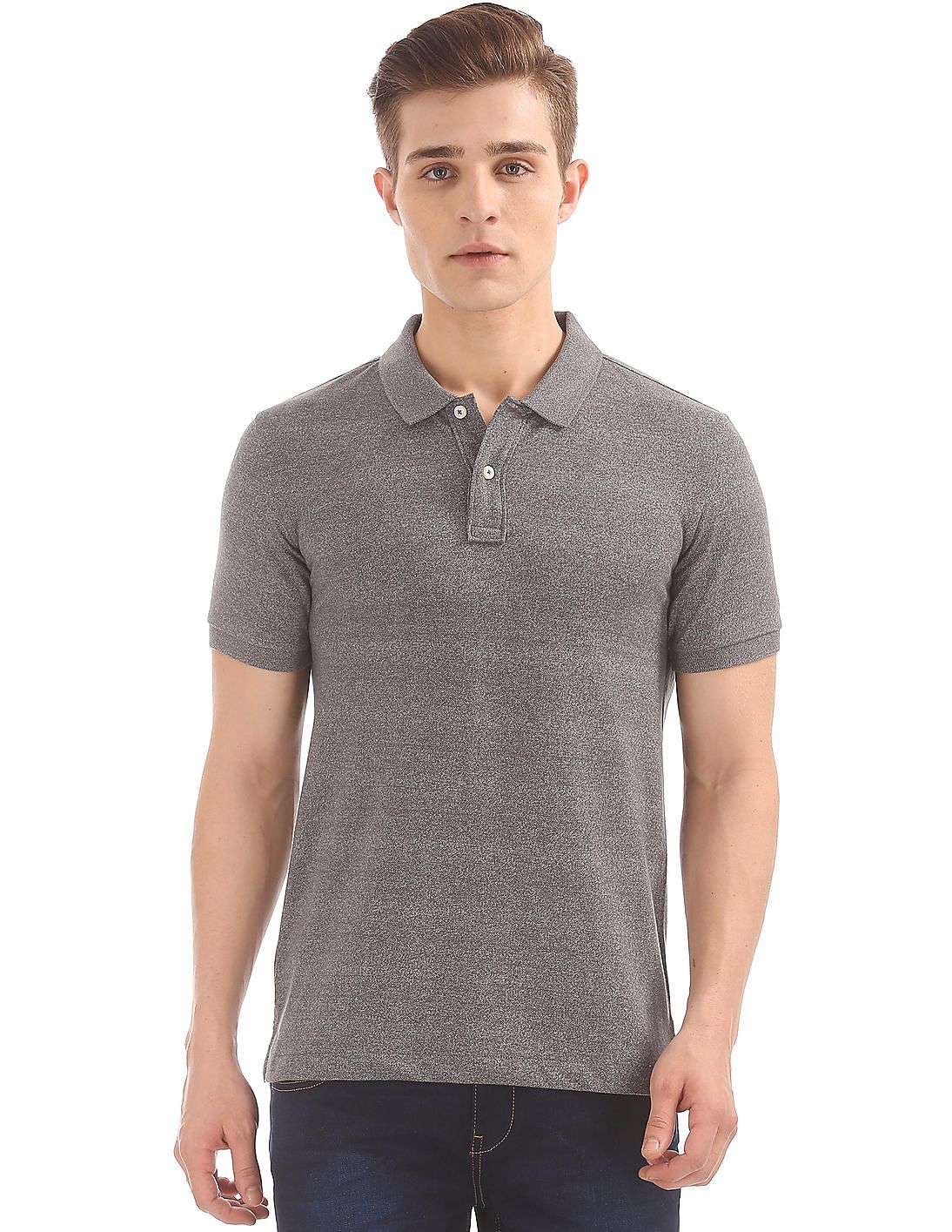 Buy Arrow Sports Heathered Regular Fit Polo Shirt - NNNOW.com