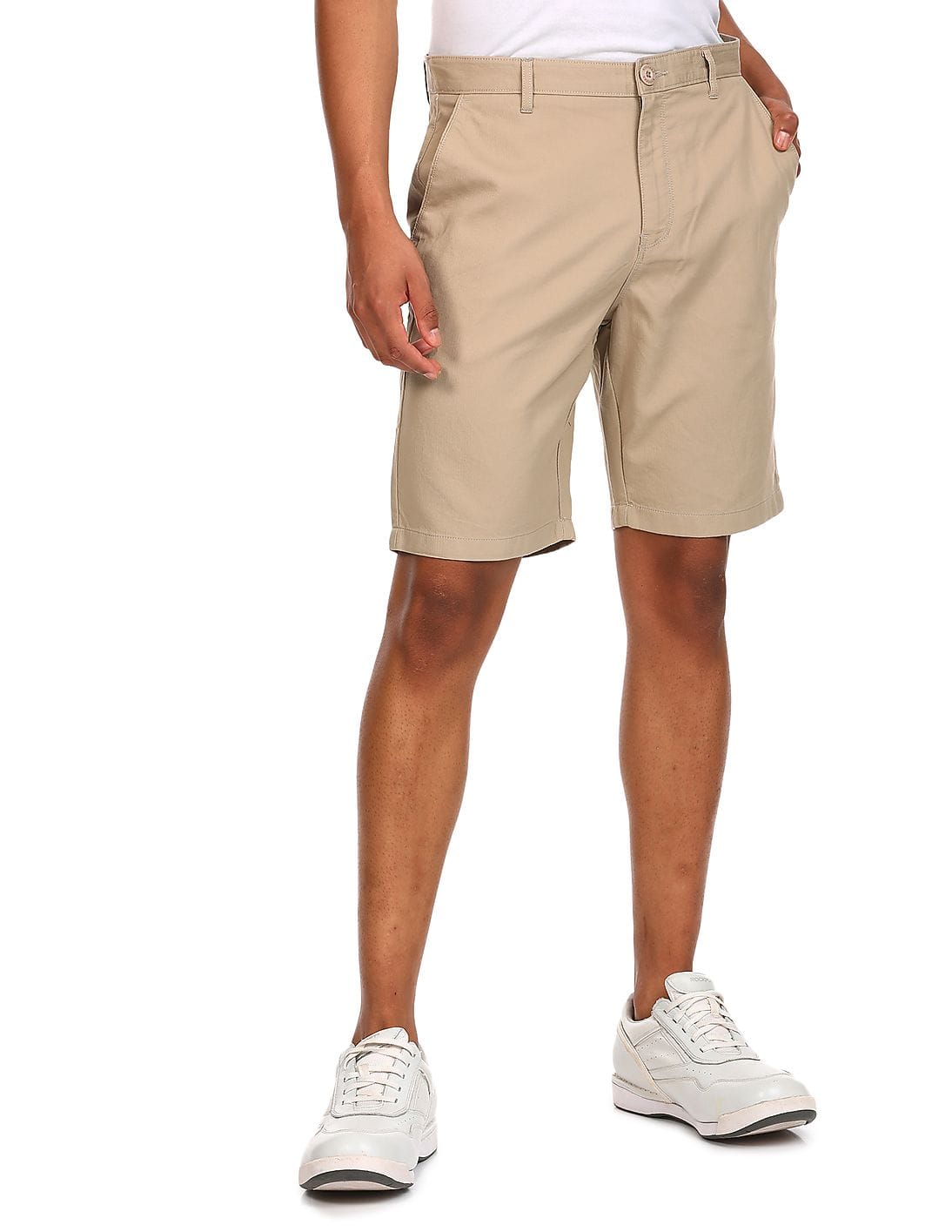 Buy Ruggers Men Beige Mid Rise Solid 