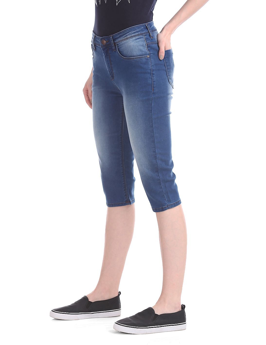 Ladies Skinny Fit Capri Jeans For Casual Wear at Best Price in Ahmedabad   Vm Knits