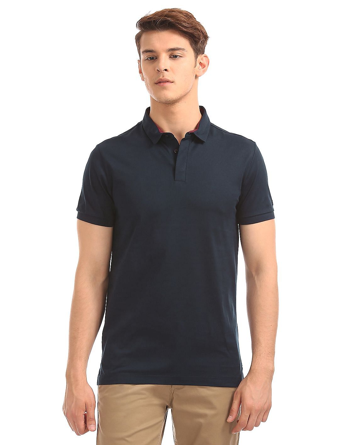 Buy Arrow Newyork Men Regular Fit Solid Polo Shirt - NNNOW.com