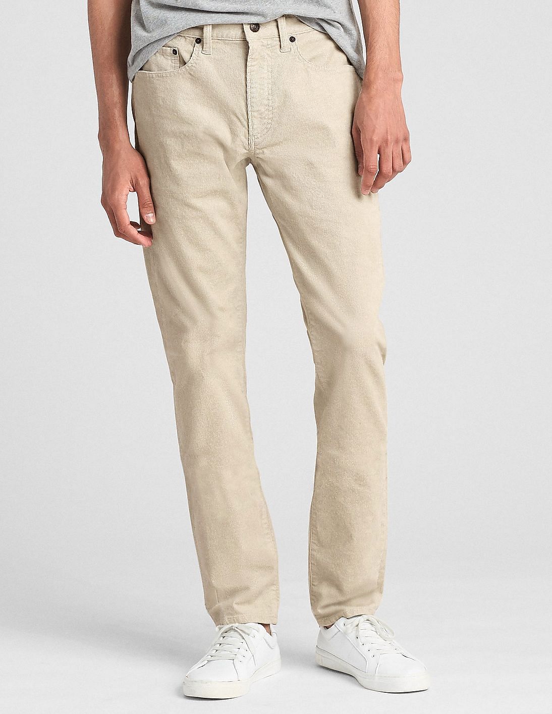 Buy GAP Men White Slim Fit GapFlex Corduroy Jeans - NNNOW.com