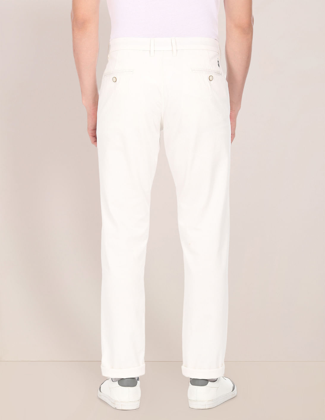 Buy U.S. Polo Assn. Textured Denver Fit Casual Trousers