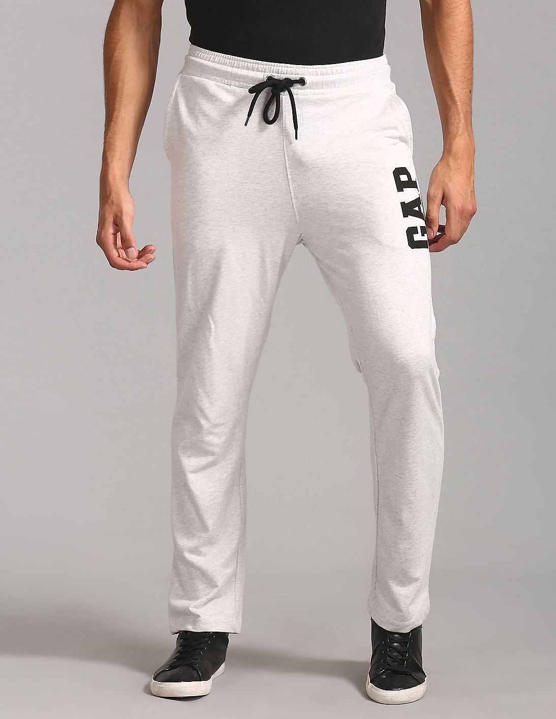 Buy GAP Men Grey Elasticized Waist Logo Track Pants - NNNOW.com
