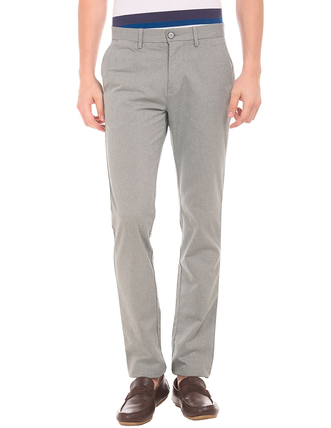 Buy U.S. Polo Assn. Herringbone Slim Fit Trousers - NNNOW.com