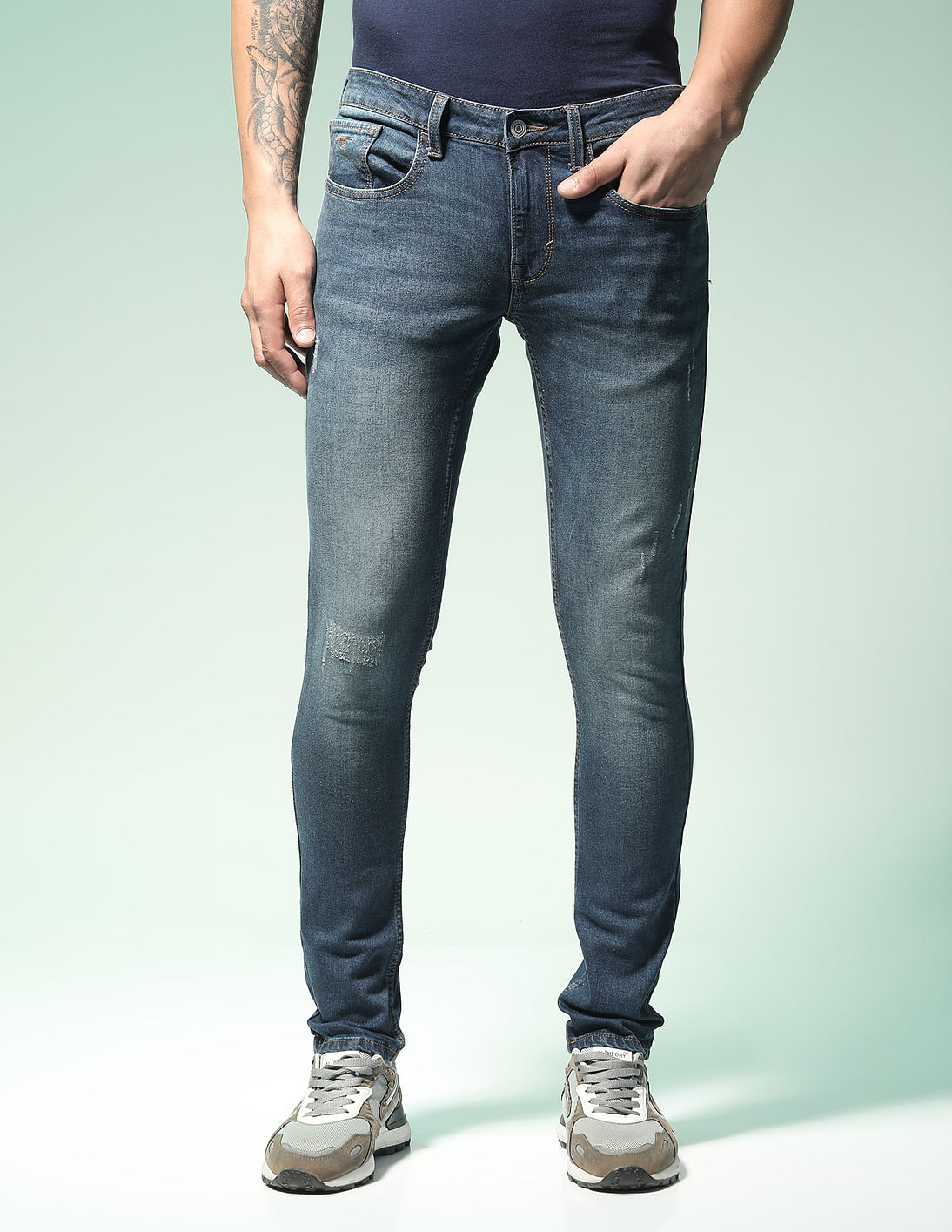Buy Flying Machine Jackson Skinny Fit Whiskered Jeans - NNNOW.com