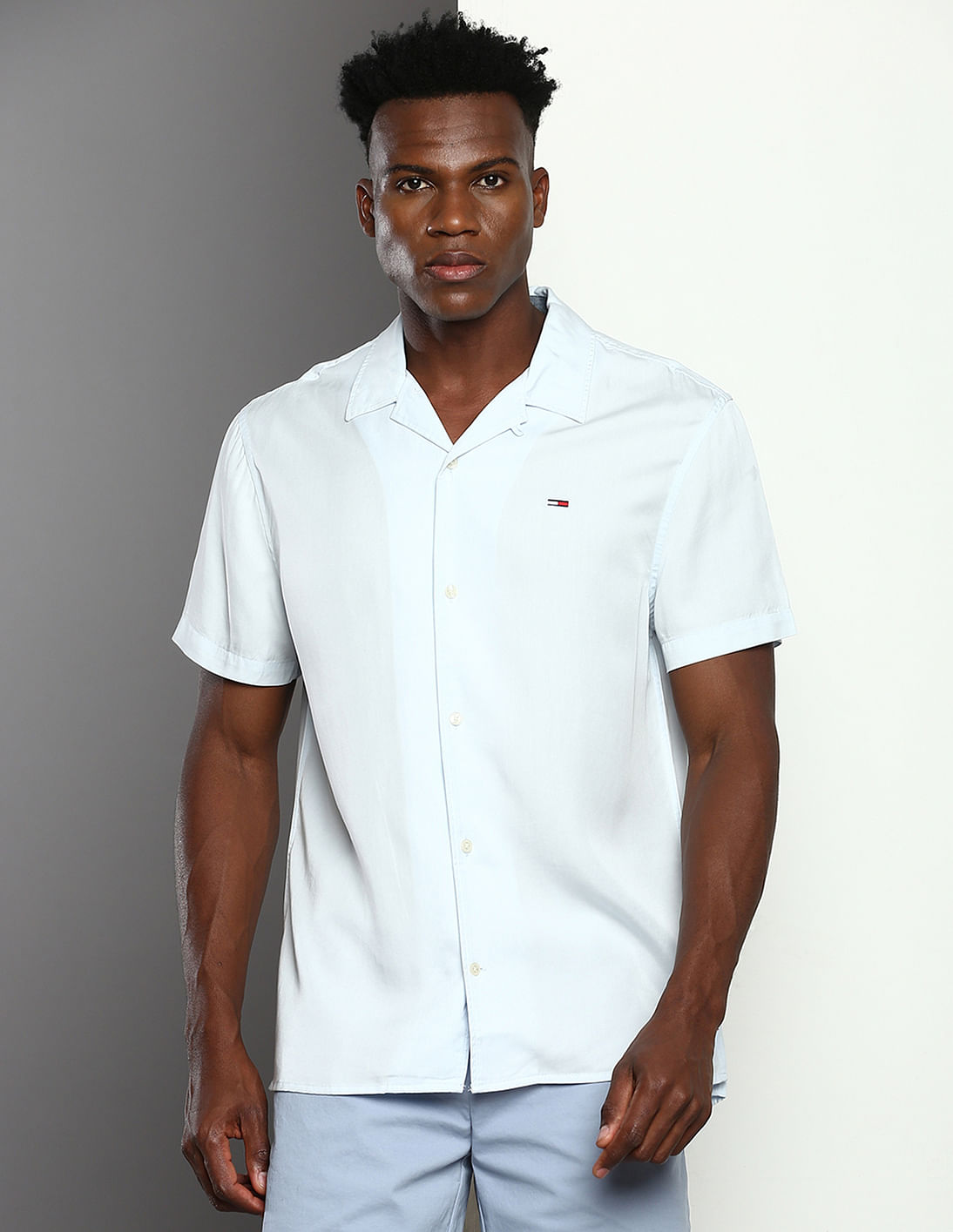 Buy Tommy Hilfiger Cuban Collar Tencel Shirt - NNNOW.com