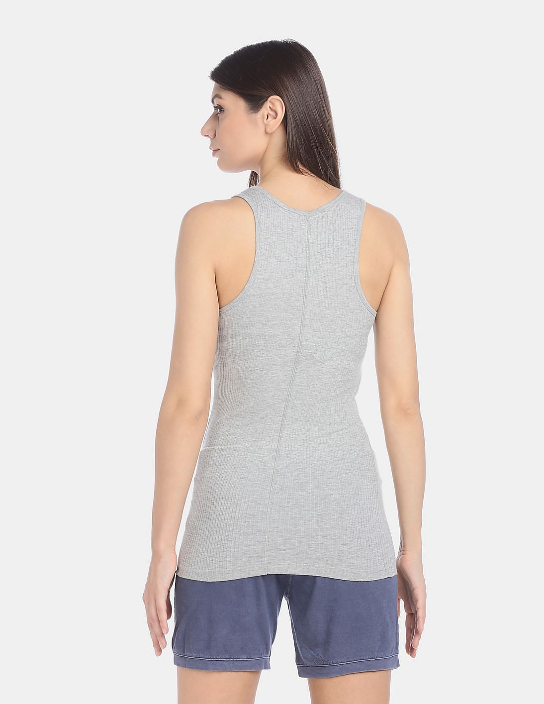 Buy GAP Women Grey Pure Body Modal Ribbed Tank - NNNOW.com