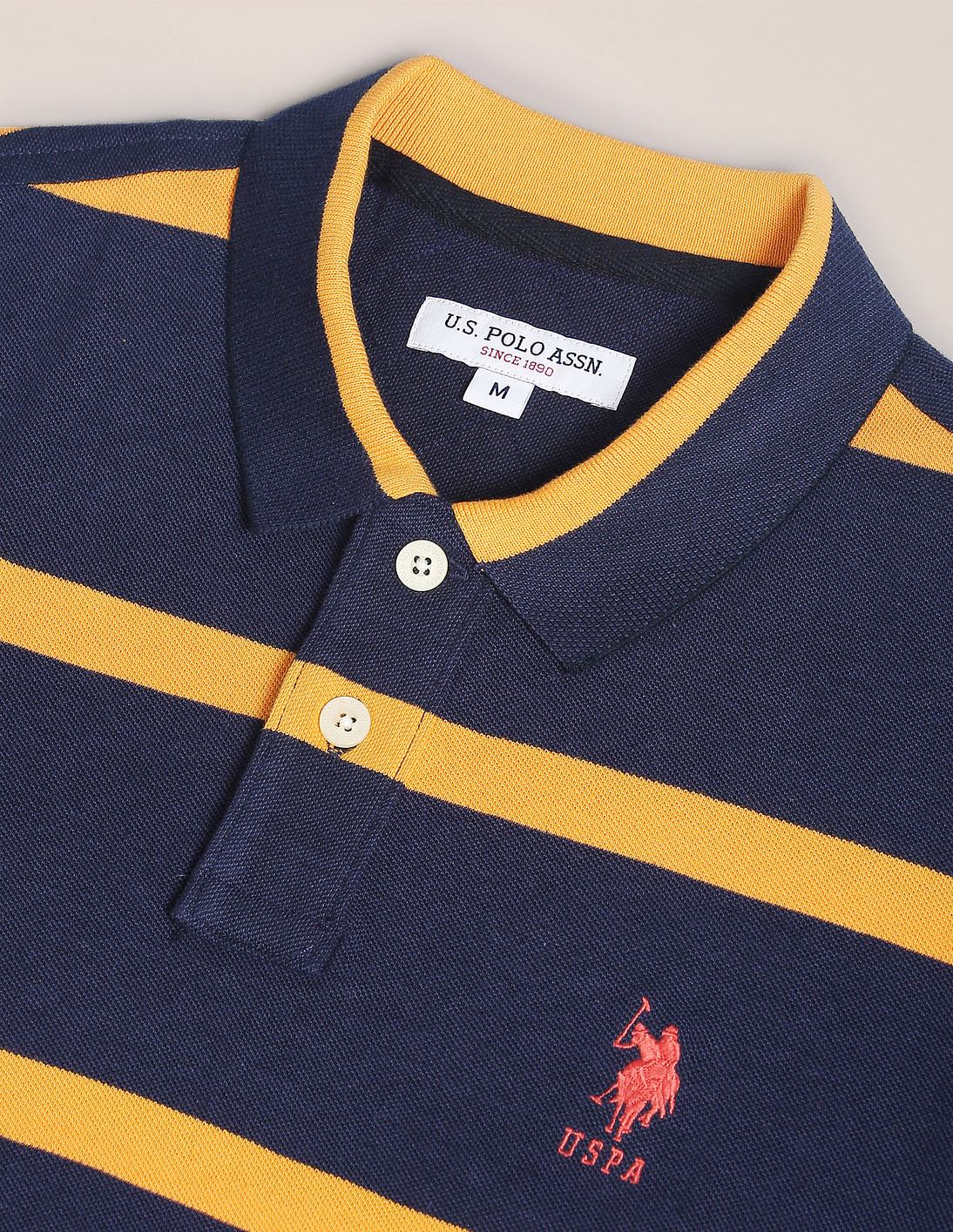 【送料&関税込】Yellow And Blue Polo Shirt With Striped Patt POLO RALPH LAUREN CUSTOM SLIM FIT STRIPED MESH POLO SHIRT
