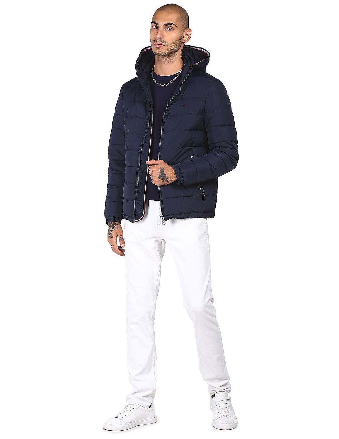 Tommy hilfiger hooded online stretch