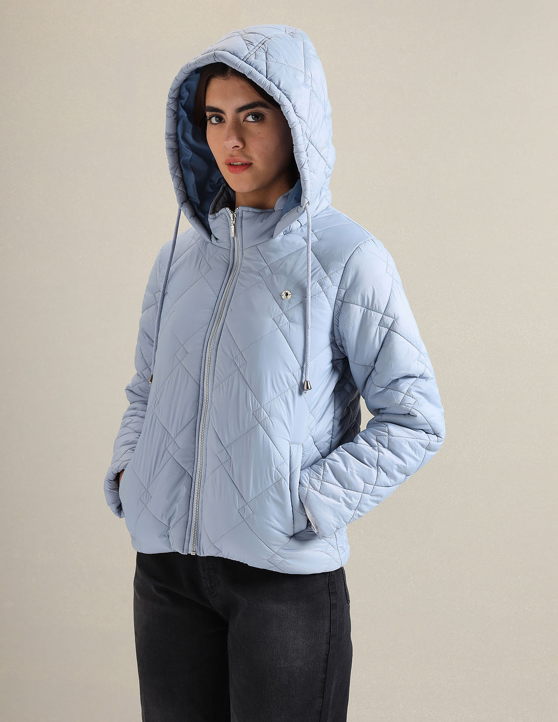 Buy U.S. Polo Assn. Women Solid Quilted Jacket - NNNOW.com