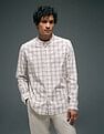 Flying Machine Plaid Checked Pure Cotton Shirt