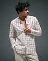 Flying Machine Plaid Checked Pure Cotton Shirt