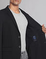AD by Arvind Textured Slim Fit Knit Edit Blazer