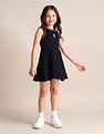 U.S. Polo Assn. Kids Girls Solid A-line Dress