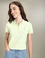 U.S. Polo Assn. Women Solid Slim Polo Shirt