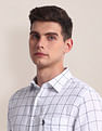 U.S. Polo Assn. Windowpane Check Tailored Fit Linen Shirt