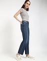 Calvin Klein Jeans Womens Whiskered Straight Fit Jeans