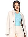 Aeropostale Women Aqua Cotton Brand Print T-Shirt