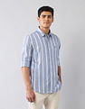 U.S. Polo Assn. Denim Co. Vertical Striped Dobby Regular Fit Shirt