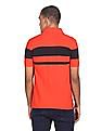 U.S. Polo Assn. Ribbed Collar Striped Polo Shirt