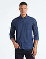 Flying Machine Spread Collar Cotton Shirt