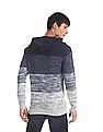 Aeropostale Blue Knit Pattern Hooded Sweater