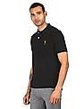 U.S. Polo Assn. Men Black Solid Polo T-Shirt