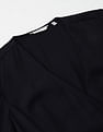 Tommy Hilfiger Gold Button Viscose Wrap Dress