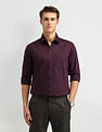 Arrow Slim Fit Textured Pattern Shirt