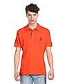 U.S. Polo Assn. Ribbed Collar Structured Stripe Polo Shirts