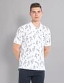 AD by Arvind Real Deal Tropical Print Polo Shirt