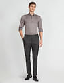 Arrow Tailored Regular Fit Dobby Formal Trousers