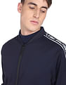Flying Machine Stand Collar Solid Bomber Jacket
