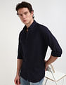Calvin Klein Pique Jersey Button Down Collar Shirt