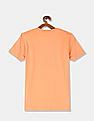 U.S. Polo Assn. Kids Boys Orange Crew Neck Printed T-Shirt