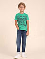 U.S. Polo Assn. Kids Boys Graphic Printed Regular Fit T-Shirt