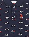 U.S. Polo Assn. Kids Ribbed Collar All Over Print Polo Shirt