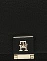 Tommy Hilfiger Solid Black Pu Sling Bag