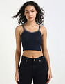 Tommy Hilfiger Slim-Fit Cotton Straps Neck Crop Top